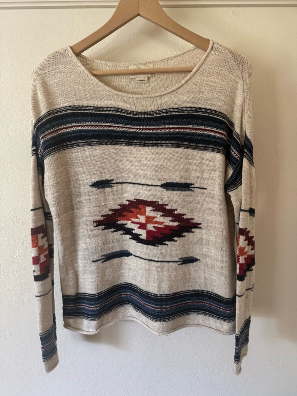 Denim & Supply Ralph Lauren Southwestern Aztec Sweater Cotton Tribal Western M